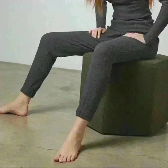NEW LUNYA Restore Thermal Draped Jogger Dark Gray - Picture 1 of 8